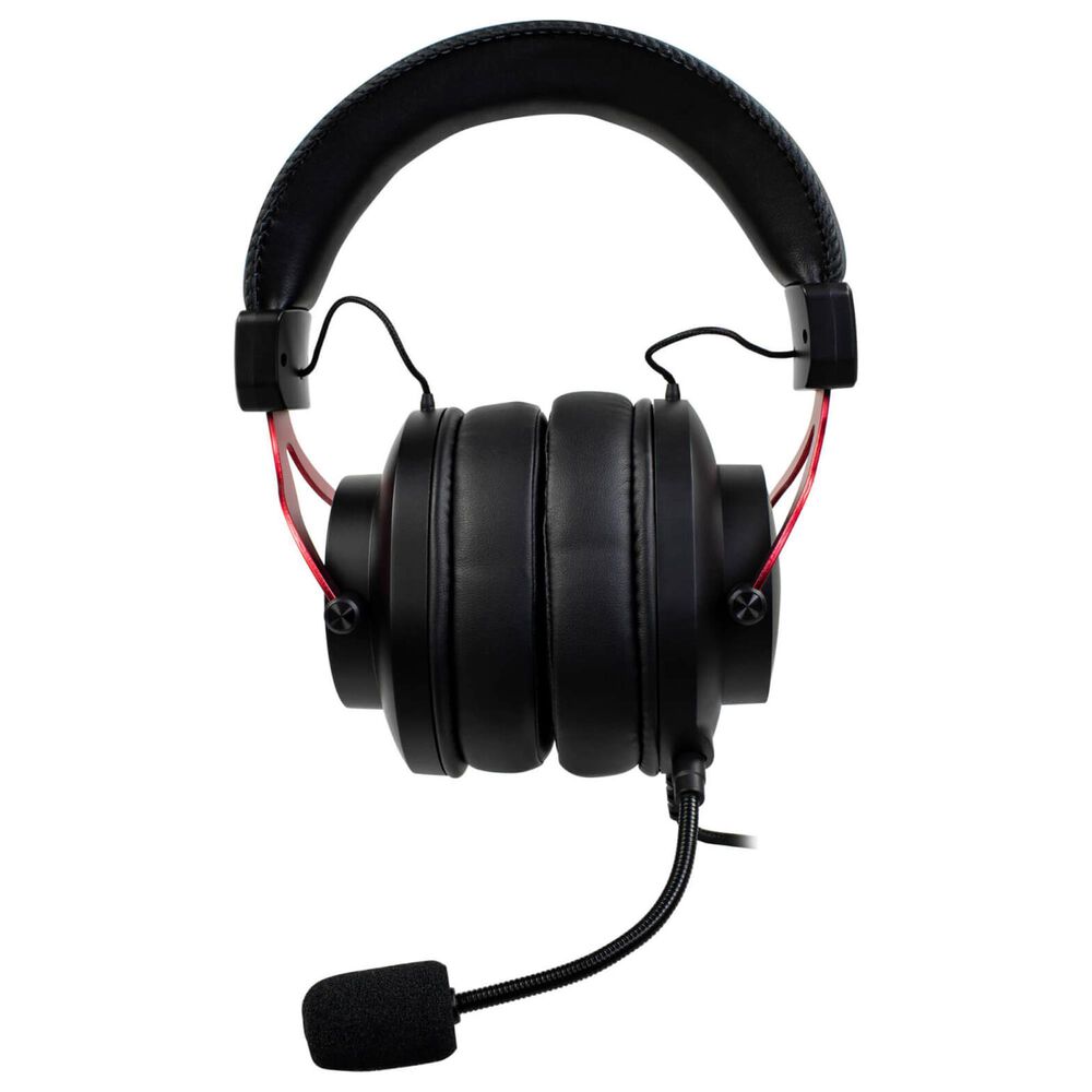 Arozzi Aria Gaming Headset with Detachable Microphone, 50mm Drivers, Microphone Mute Button, Volume Control, Aluminum Frame, and 7.25 ft Braided Cable - Red, , large