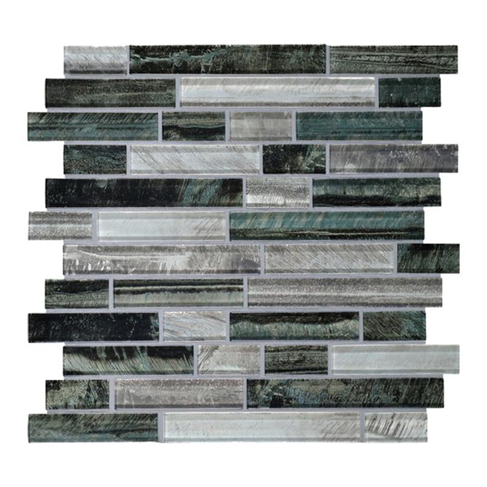 Dal-Tile Tiger Eye 1" Glass Mosaic Wall Tile in Indo, , large