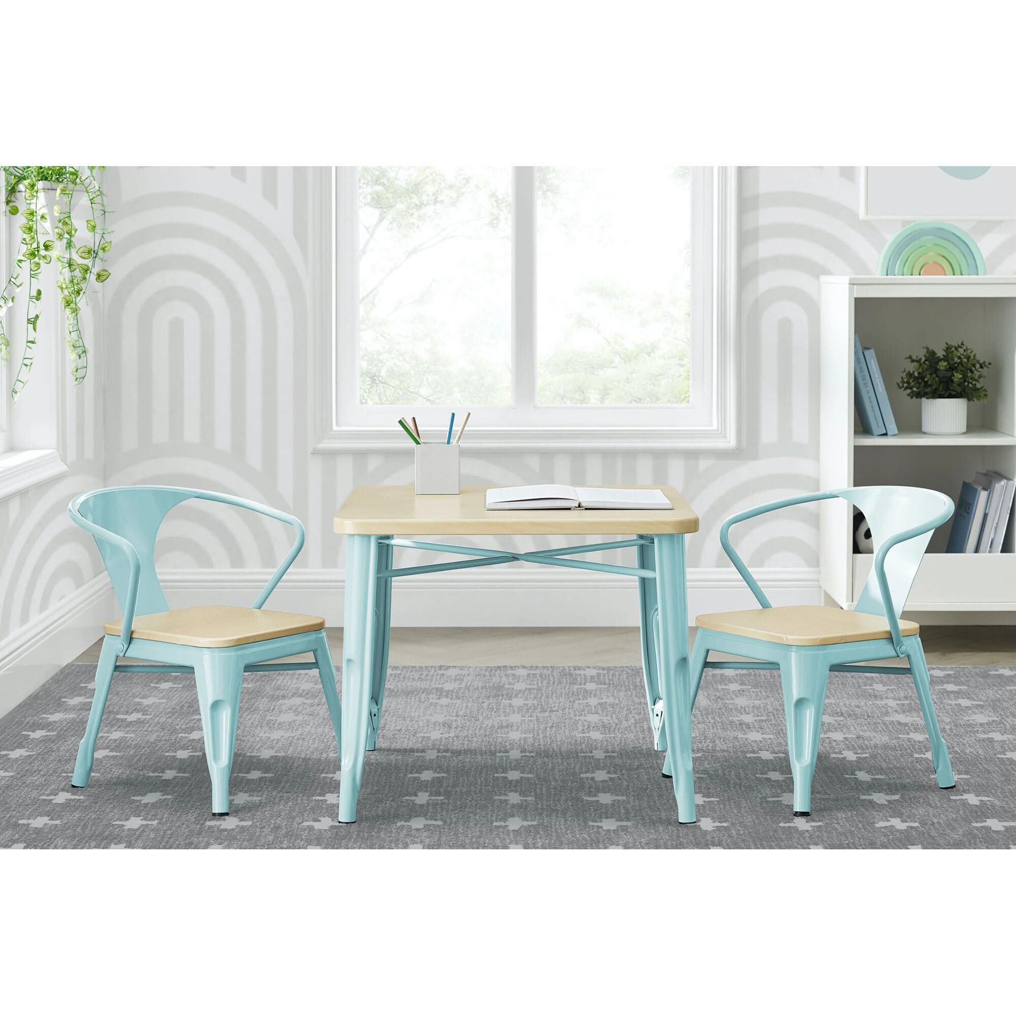 Delta Bistro Kids Table in Aqua and Natural NFM