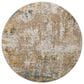 Surya Reina Cream, Light Gray, Light Brown, Tan, Denim and Mustard 7"10" Round Area Rug, , large