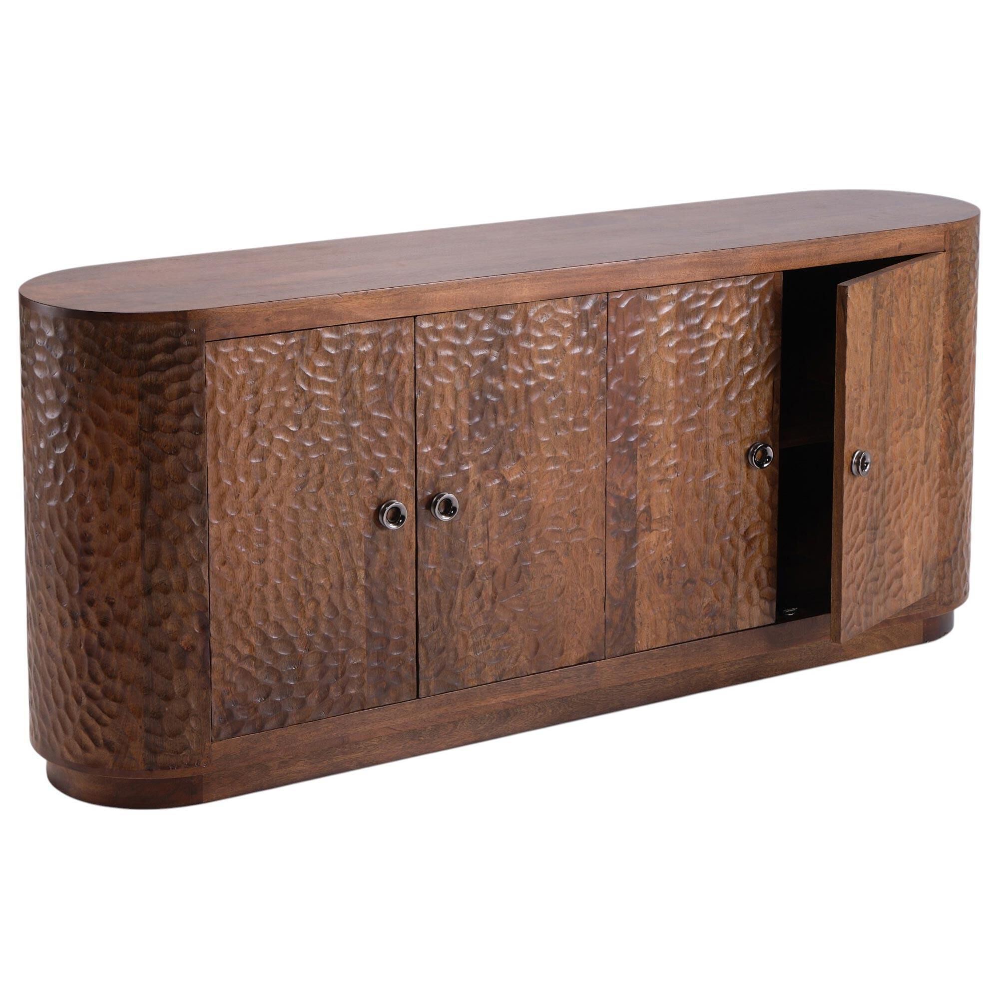 Jaipur Home Elodie 4-Door Sideboard in Mottled Brown