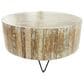 Maple and Jade Coffee Table with Metal Hairpin Legs in Brown, Whitewashed, Blue and Black, , large