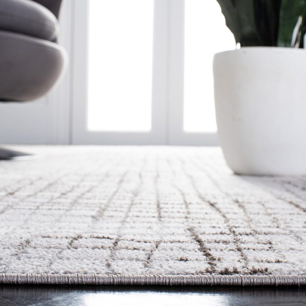 Safavieh Orchard Geometric 2&#39;2&quot; x 9&#39; Grey and Light Grey Runner, , large