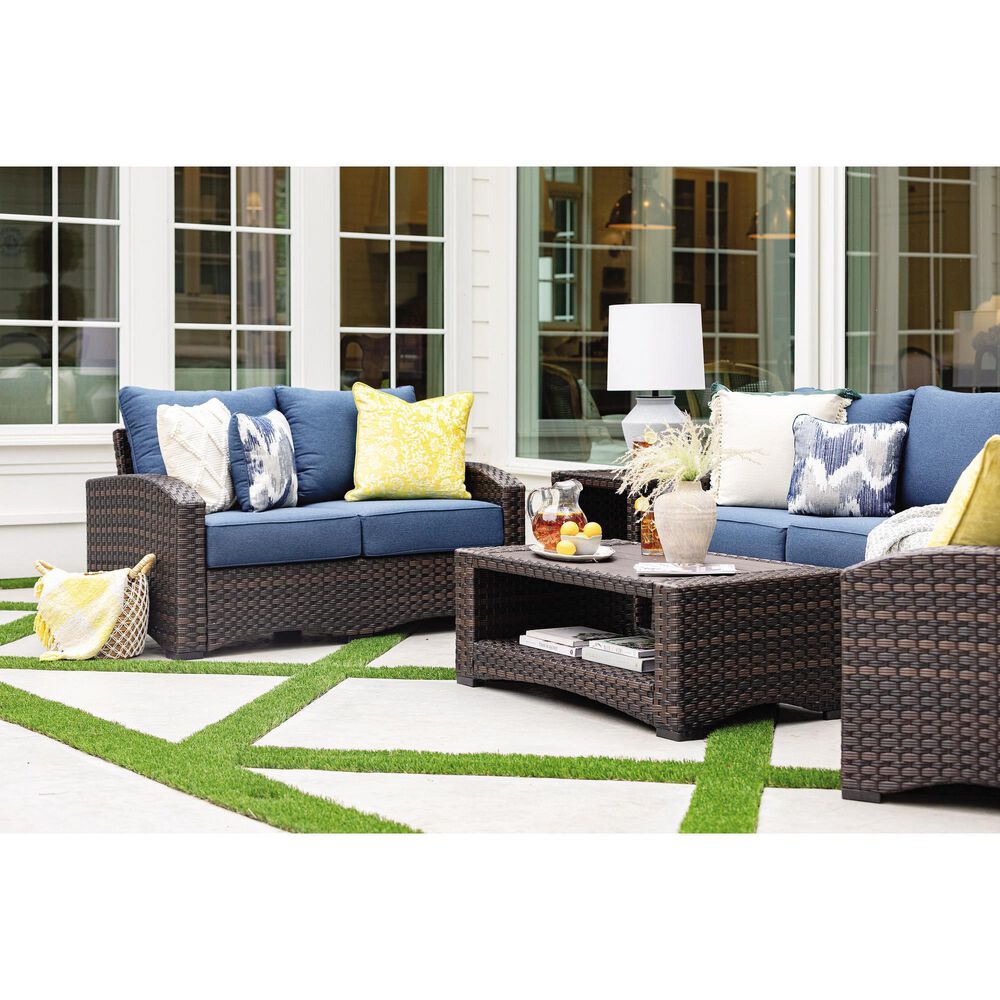 Ashley Windglow Patio End Table in Brown, , large