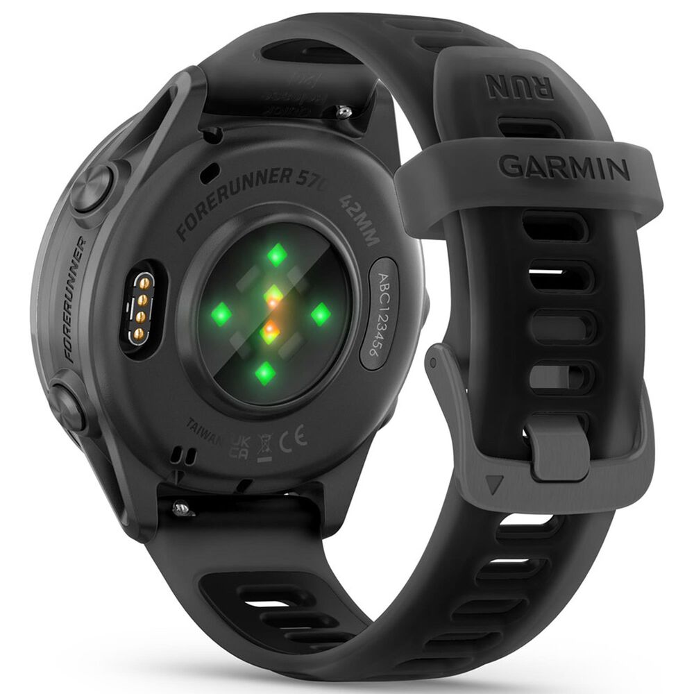 Garmin Forerunner 570 42mm Slate Gray Aluminum Case with Translucent Black and Black Band, , large