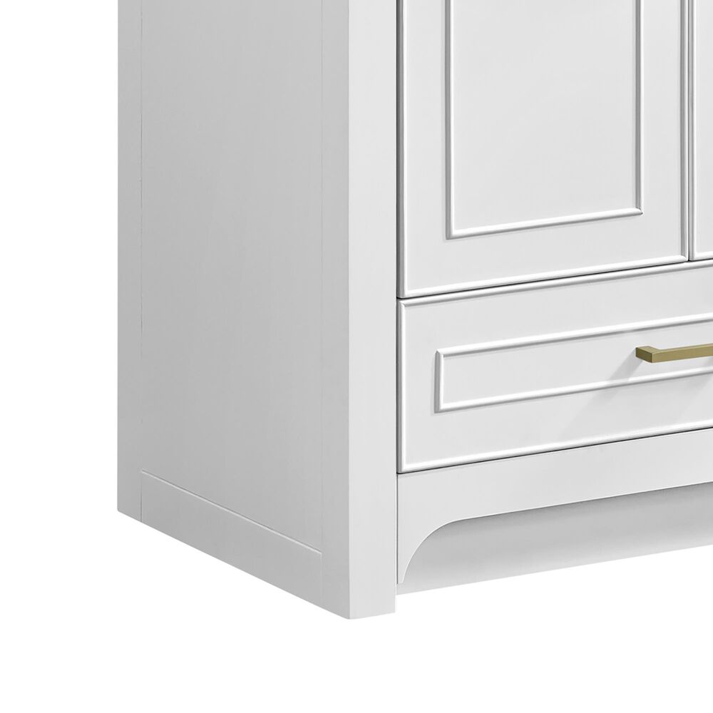 37B Lucerne 30" Single Bathroom Vanity in Bright White with Marble Top and Backsplash, , large