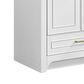 37B Lucerne 30" Single Bathroom Vanity in Bright White with Marble Top and Backsplash, , large