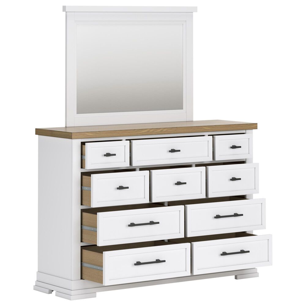 Ashley 5-Piece Queen Bedroom Set in White and Natural, , large