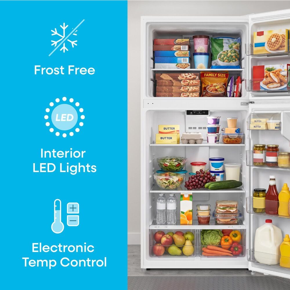 Element 18.1 Cu. Ft. Top Freezer Refrigerator in White, , large
