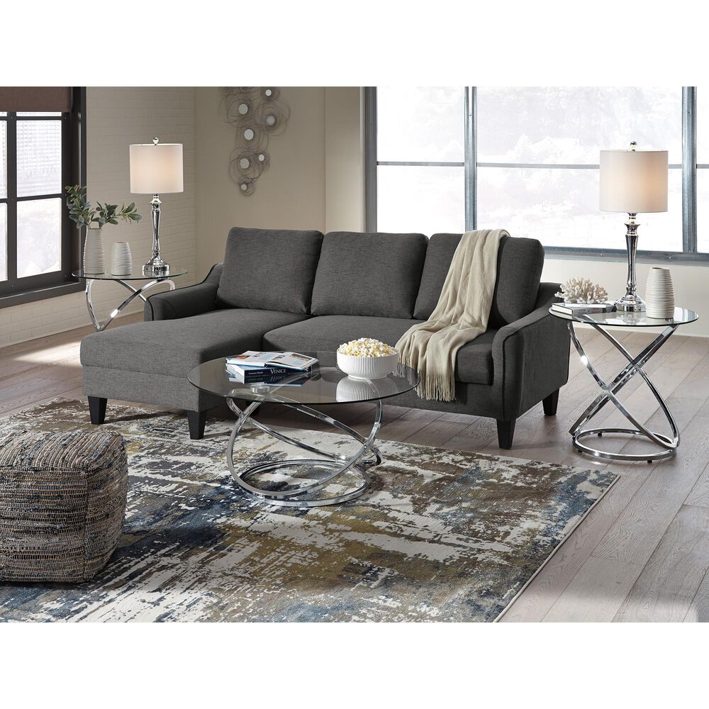 Signature Design by Ashley Jarreau Left Facing Sofa Chaise Sleeper in Dark Gray, , large