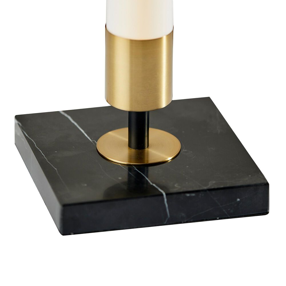 Adesso Piper LED Table Lamp in Black and Antique Brass, , large