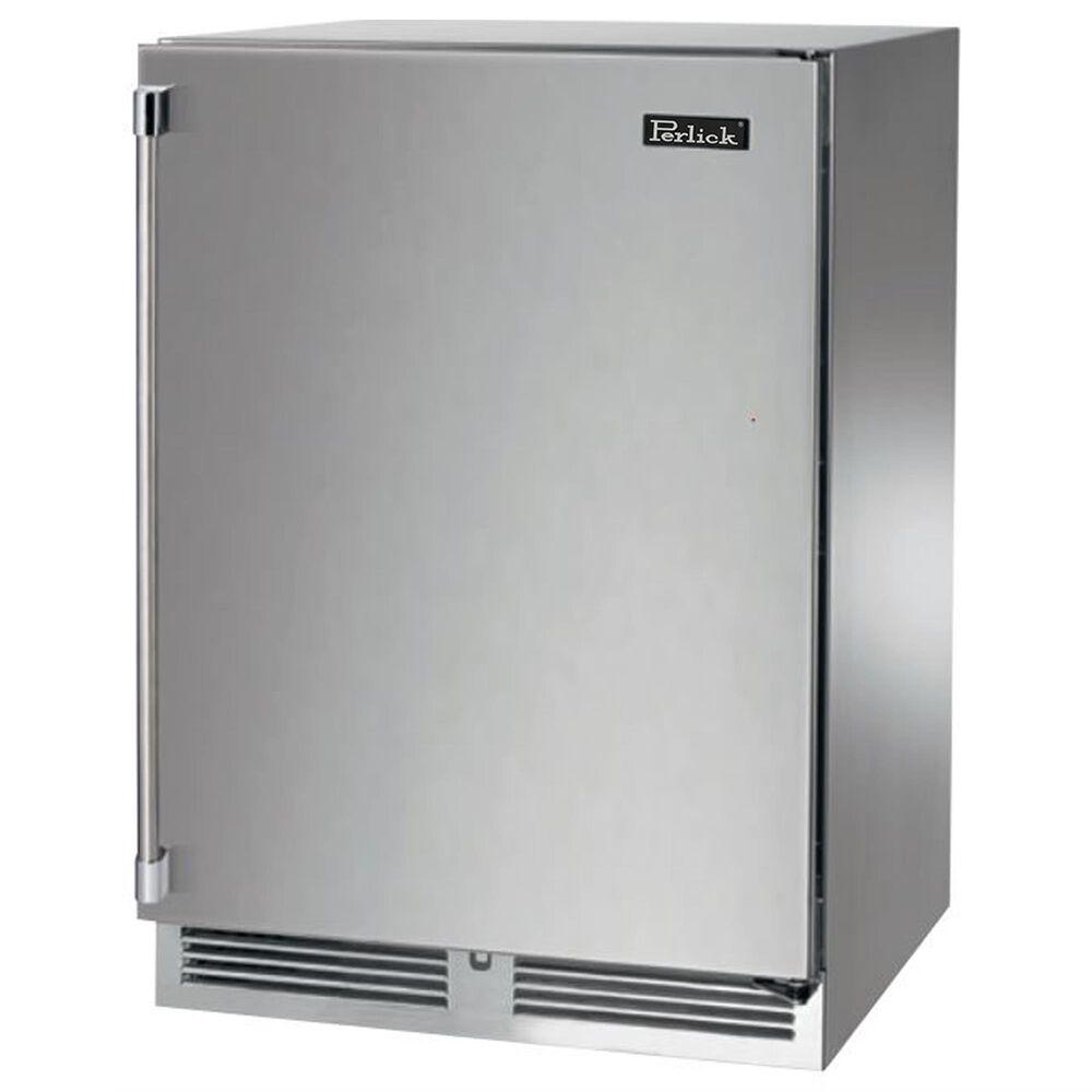 Perlick Signature 5.2 Cu. Ft. Refrigerator with Left Hinge Solid Door in Stainless Steel, , large