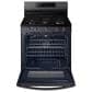 SAMSUNG 2-Piece Kitchen Package with Black Stainless Steel 30" Freestanding Gas Range and Matte Black Stainless 2.1 Cu. Ft. Over-the-Range Microwave, , large