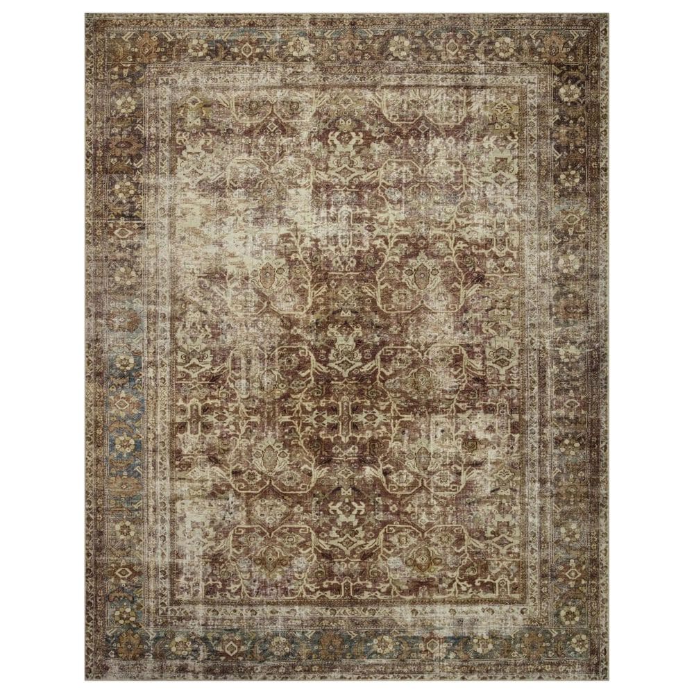 Magnolia Home Sinclair 3"6" x 5"6" Rust and Lagoon Area Rug, , large