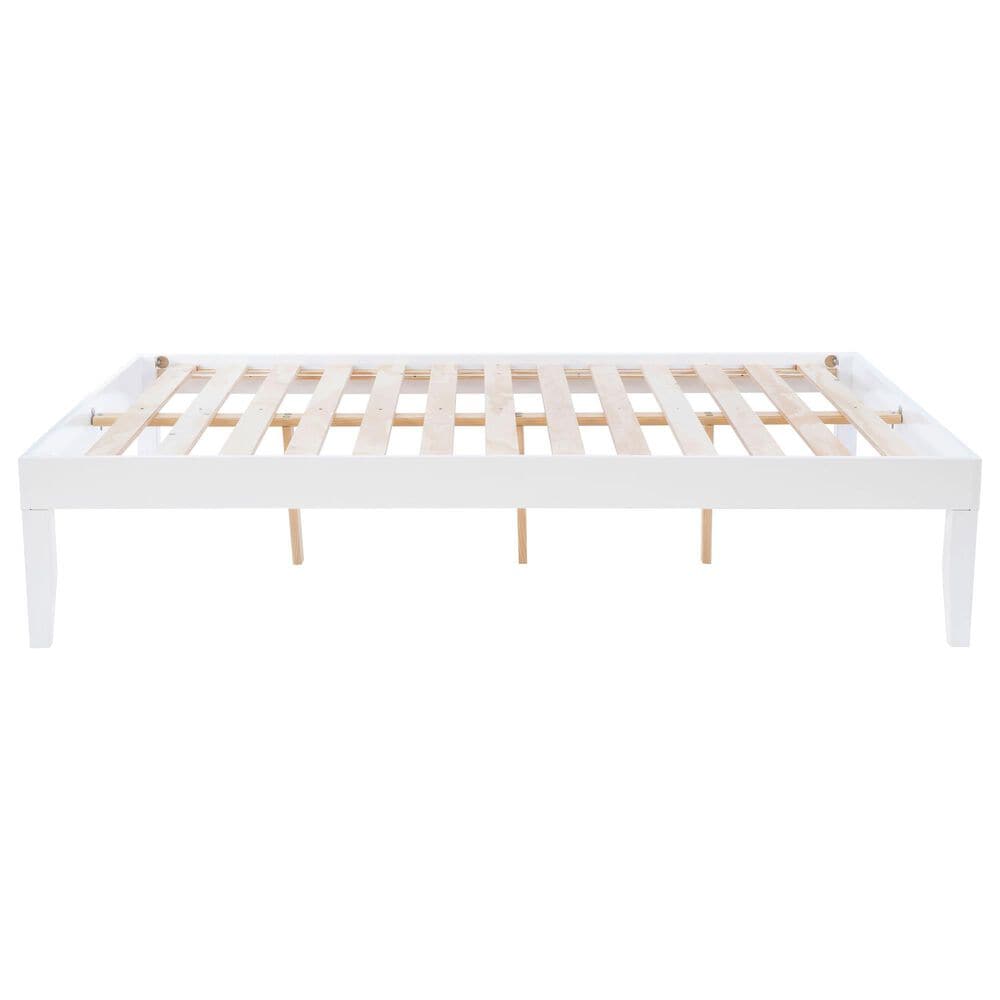 Linon Home Decor Polly Full Platform Bed in Bold White, , large