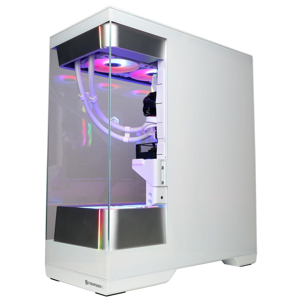 CyberPowerPC Gamer Supreme Gaming Desktop | AMD Ryzen 7 9800X3D - 32GB RAM - AMD Radeon RX 9060 XT Graphics - 2TB SSD in White, , large