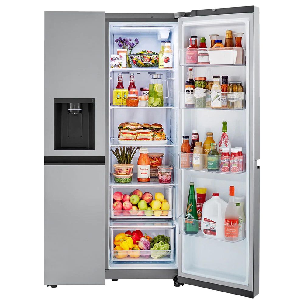 LG 22.5 Cu. Ft. Side-By-Side Counter-Depth Refrigerator in Stainless Look, , large