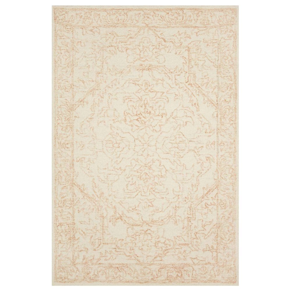 Magnolia Home Annie ANN-05 5" x 7"6" White and Pink Area Rug, , large