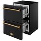 Thor Kitchen Gordon Ramsay 5.4 Cu. Ft. Undercounter Drawer Refrigerator with Bronze Handle Kit in Black, , large