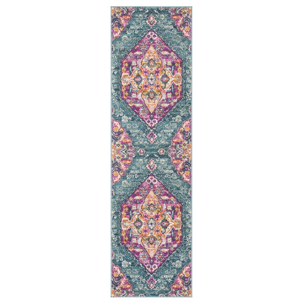 Safavieh Madison MAD119C 2"3" x 10" Blue and Fuchsia Runner, , large