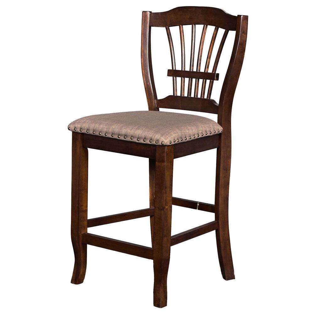 New Heritage Design Bixby Counter Side Chair in Espresso Cherry, , large