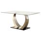 Furniture of America Russell Dining Table in Silver and Black - Table Only, , large