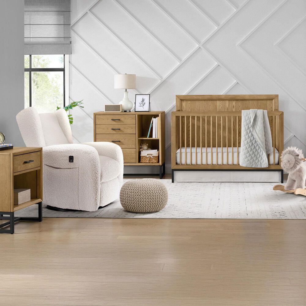 Eastern Shore Newport 4-Drawer Chest in Natural Oak and Matte Black, , large