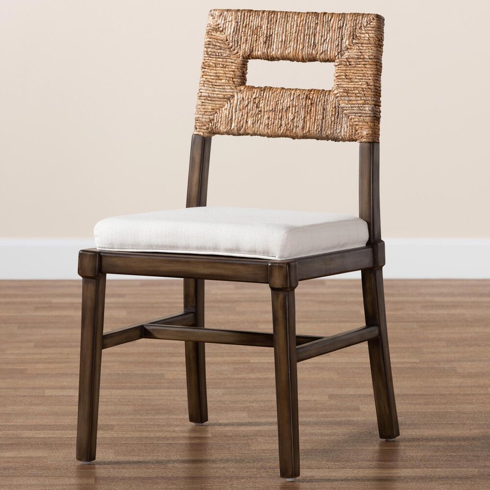 Baxton Studio Porsha Side Chair in Dark Brown and Natural, , large