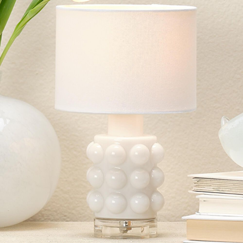 Splendor Living Prestonfield Table Lamp in White and Clear, , large