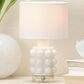 Splendor Living Prestonfield Table Lamp in White and Clear, , large