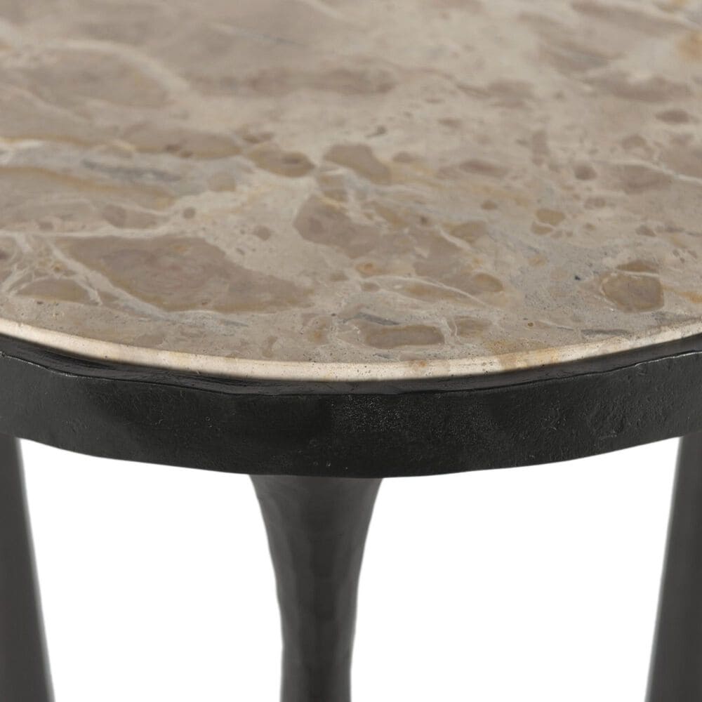 Four Hands Billings End Table in Fossil Marble, , large