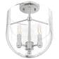 Hunter Sacha 3-Light Semi-Flush Mount in Brushed Nickel, , large