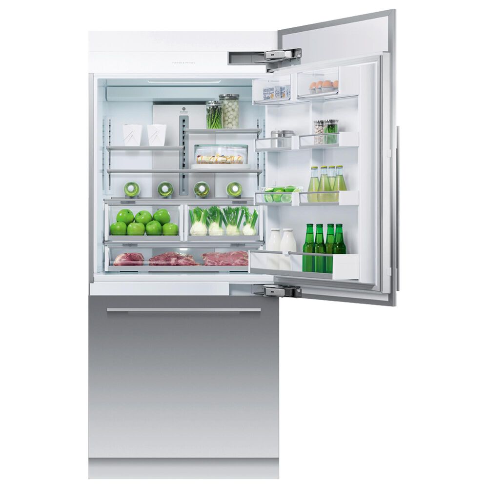 Fisher &amp; Paykel 2-Piece Contemporary Square Fine Handle Kit for RS36W Bottom Freezer in Stainless Steel, , large