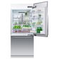 Fisher & Paykel 2-Piece Contemporary Square Fine Handle Kit for RS36W Bottom Freezer in Stainless Steel, , large