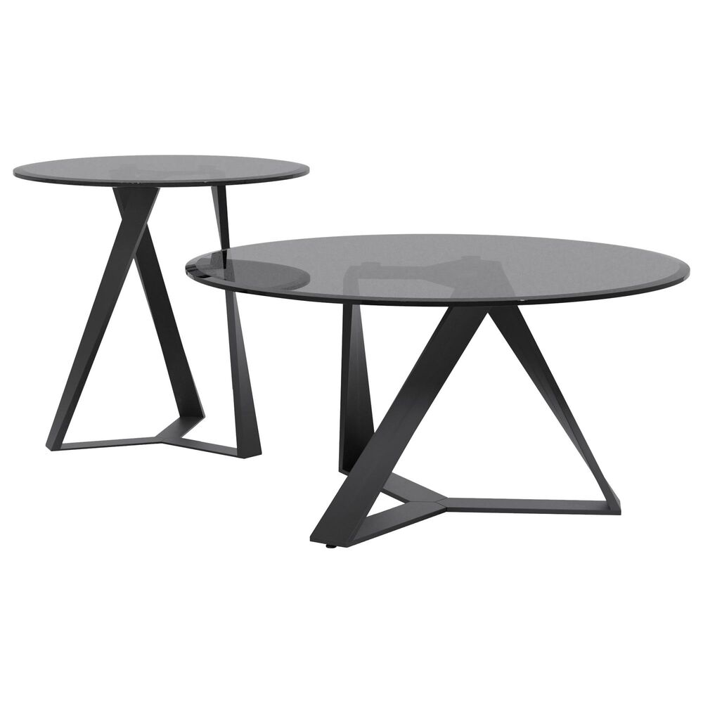Furniture of America Homer Coffee Table in Black/Gray, , large