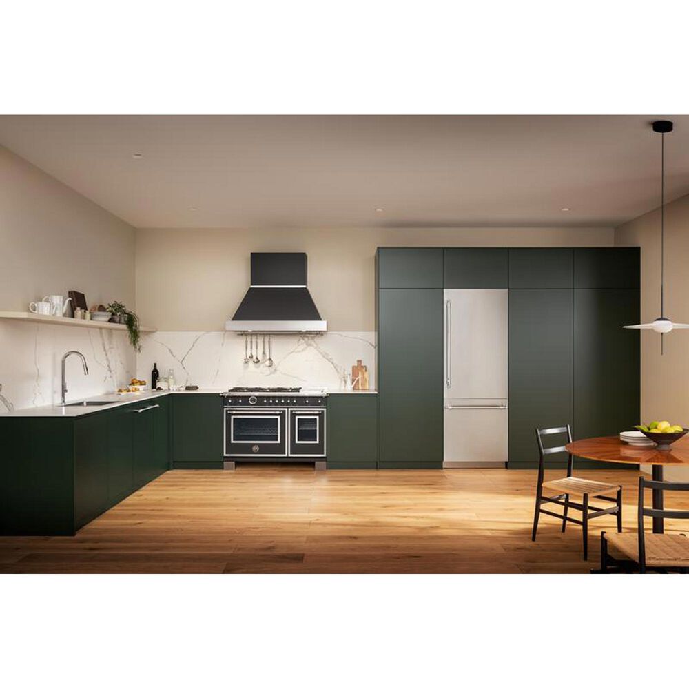 Bertazzoni Heritage 4.6 Cu. Ft. Freestanding Dual Fuel Range in Nero Black, , large