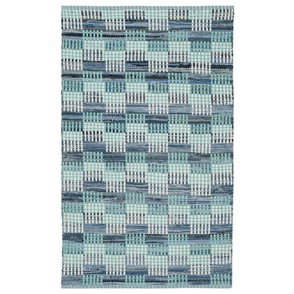 Safavieh Montauk Geometric 3" x 5" Turquoise and Multicolor Area Rug, , large