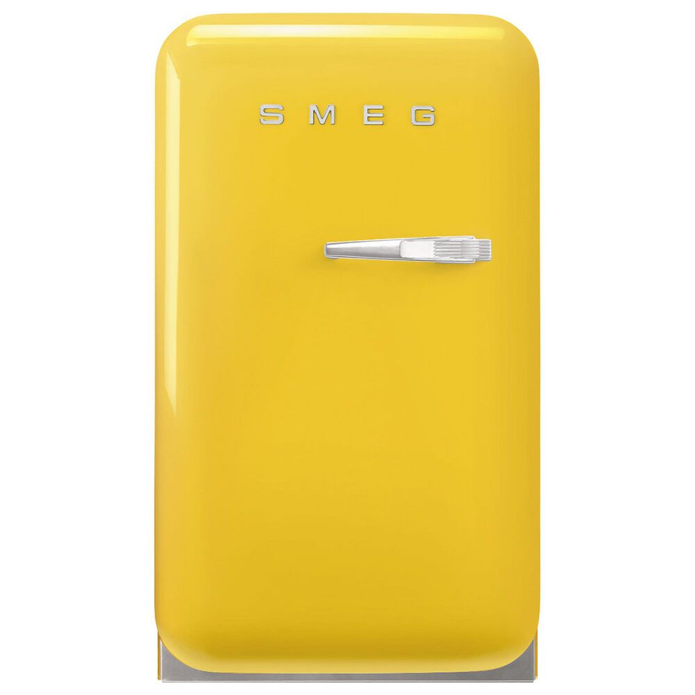 SMEG 1.34 Cu. Ft. Freestanding Compact Refrigerator with Left Handle in Yellow, , large