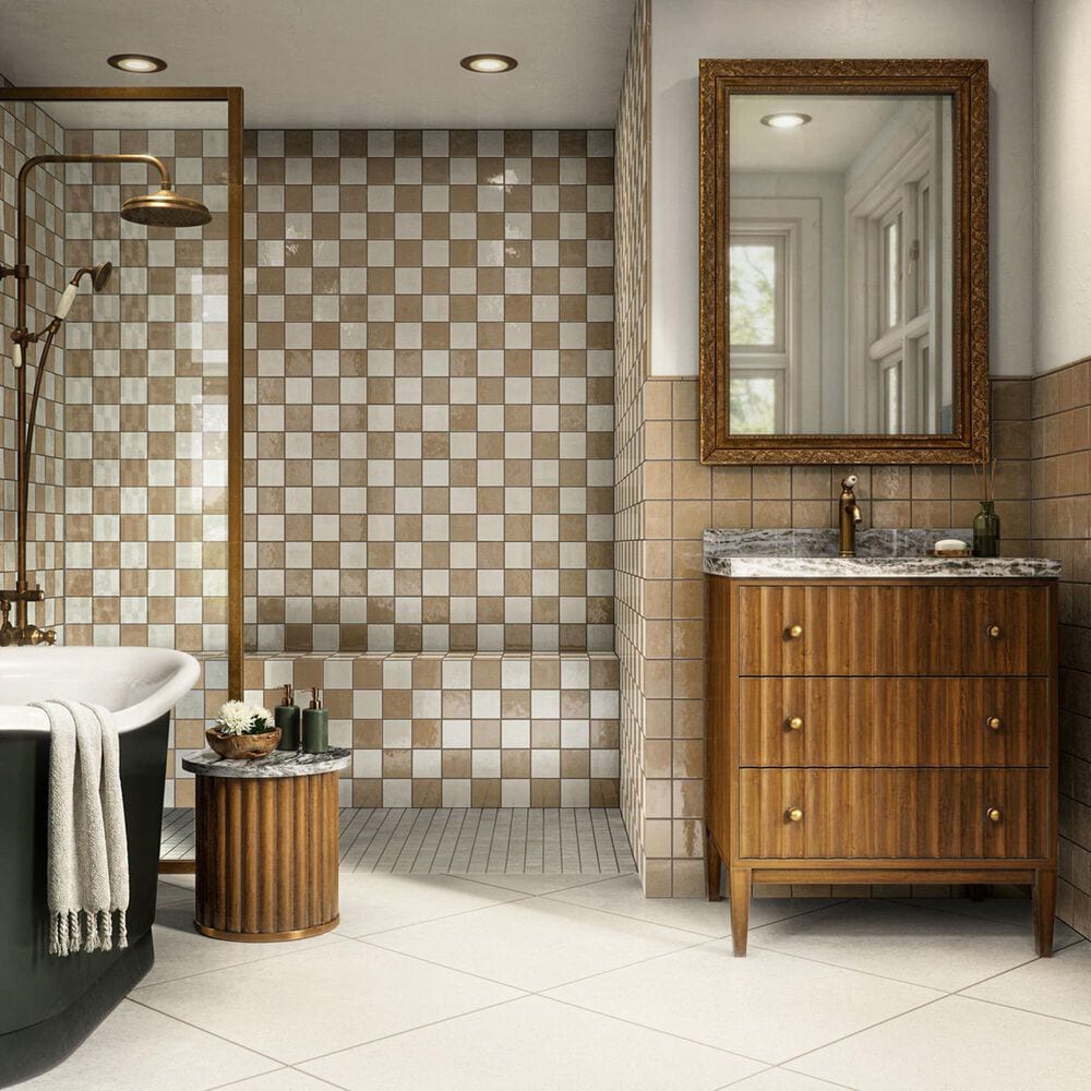 Dal-Tile Relicca Foxed 4" x 4" Square Handcrafted Ceramic Tile, , large