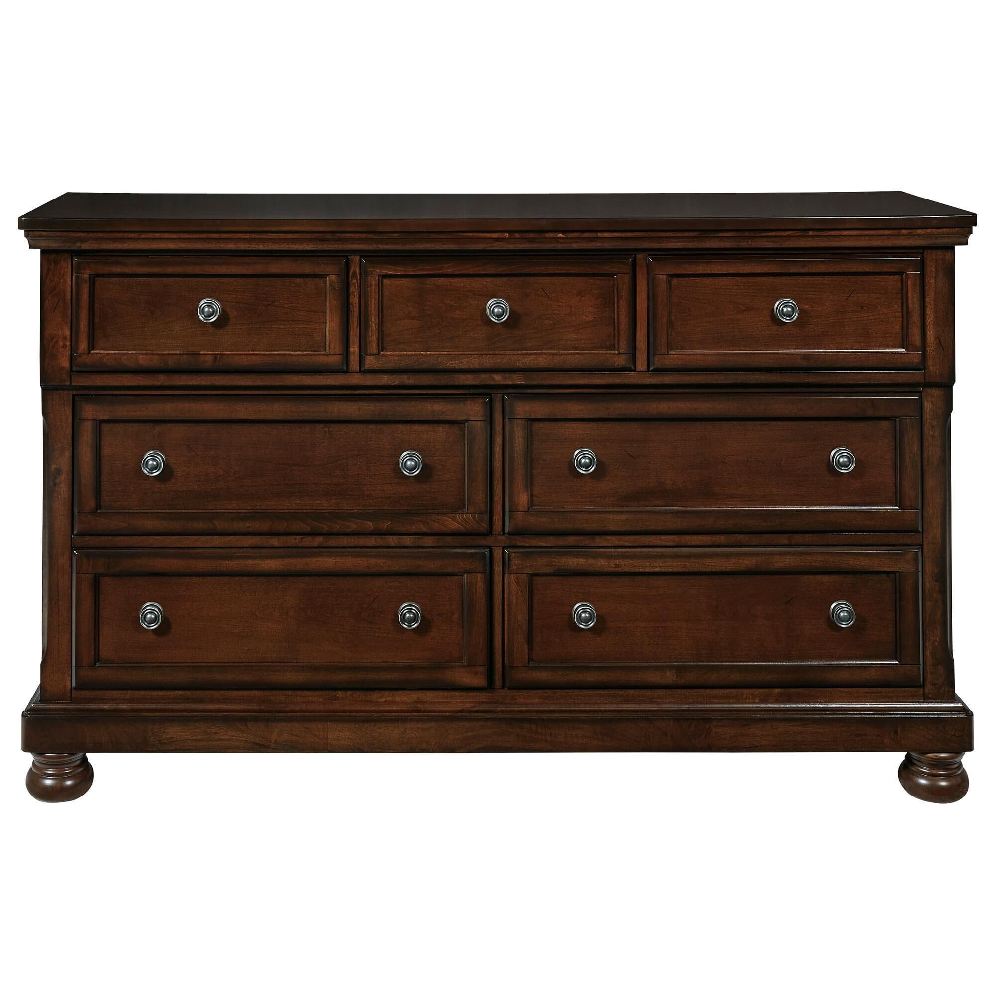 Ashley Porter 4 Piece King Bedroom Set in Rustic Brown NFM