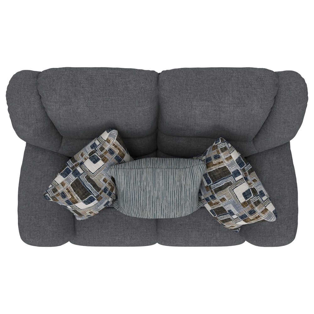 Catnapper Trifecta Manual Reclining Rocking Loveseat in Smoke, , large