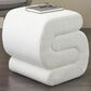 Maple and Jade 20" Boucle Accent Ottoman in White, , large