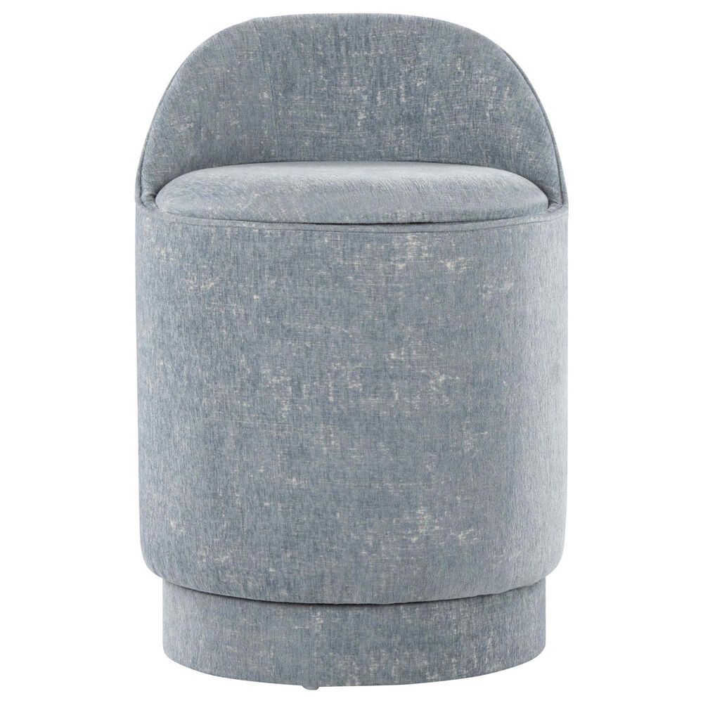Lumisource Marla Upholstered Vanity Stool in Blue, , large