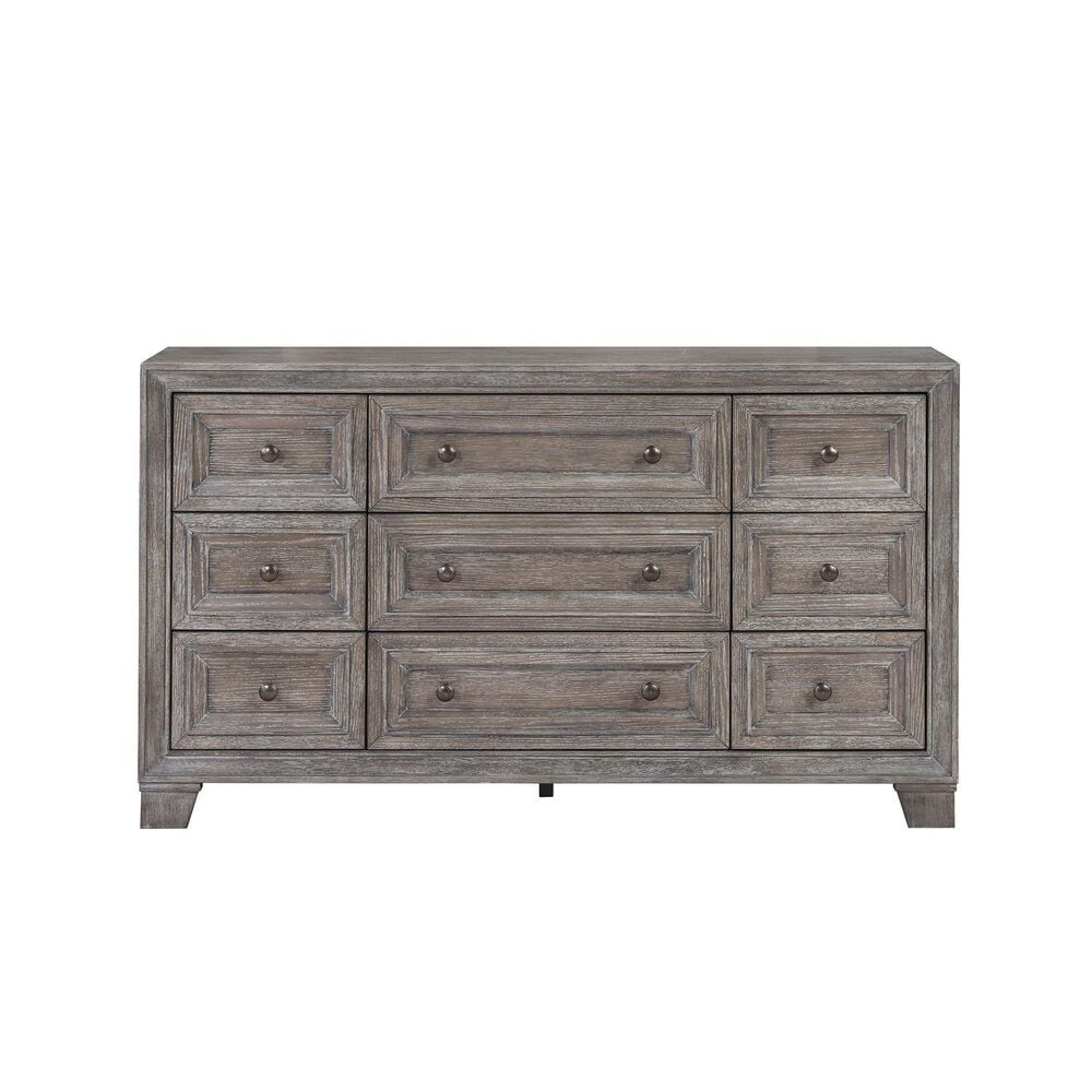 Davis International Traditional 9 Drawer Dresser in Gray, , large