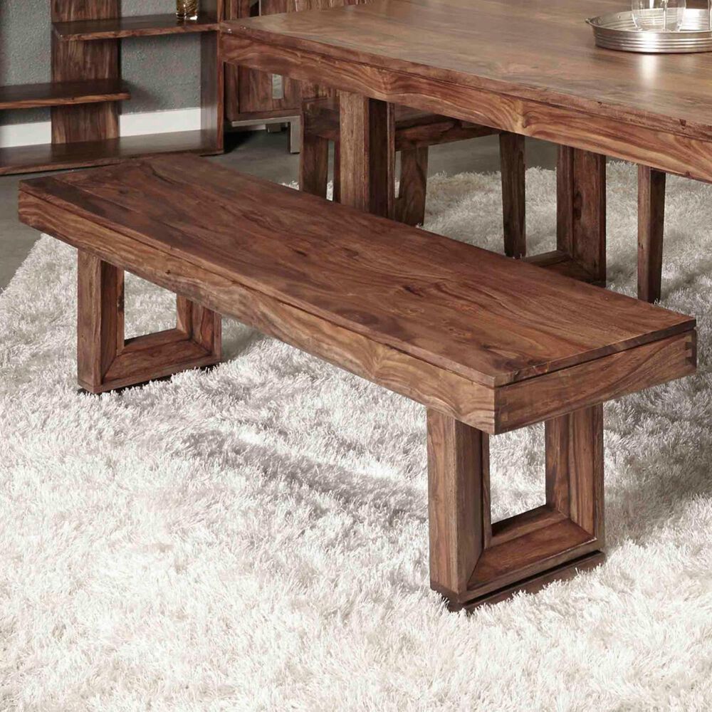Shell Island Furniture Brownstone Dining Bench in Nut Brown, , large