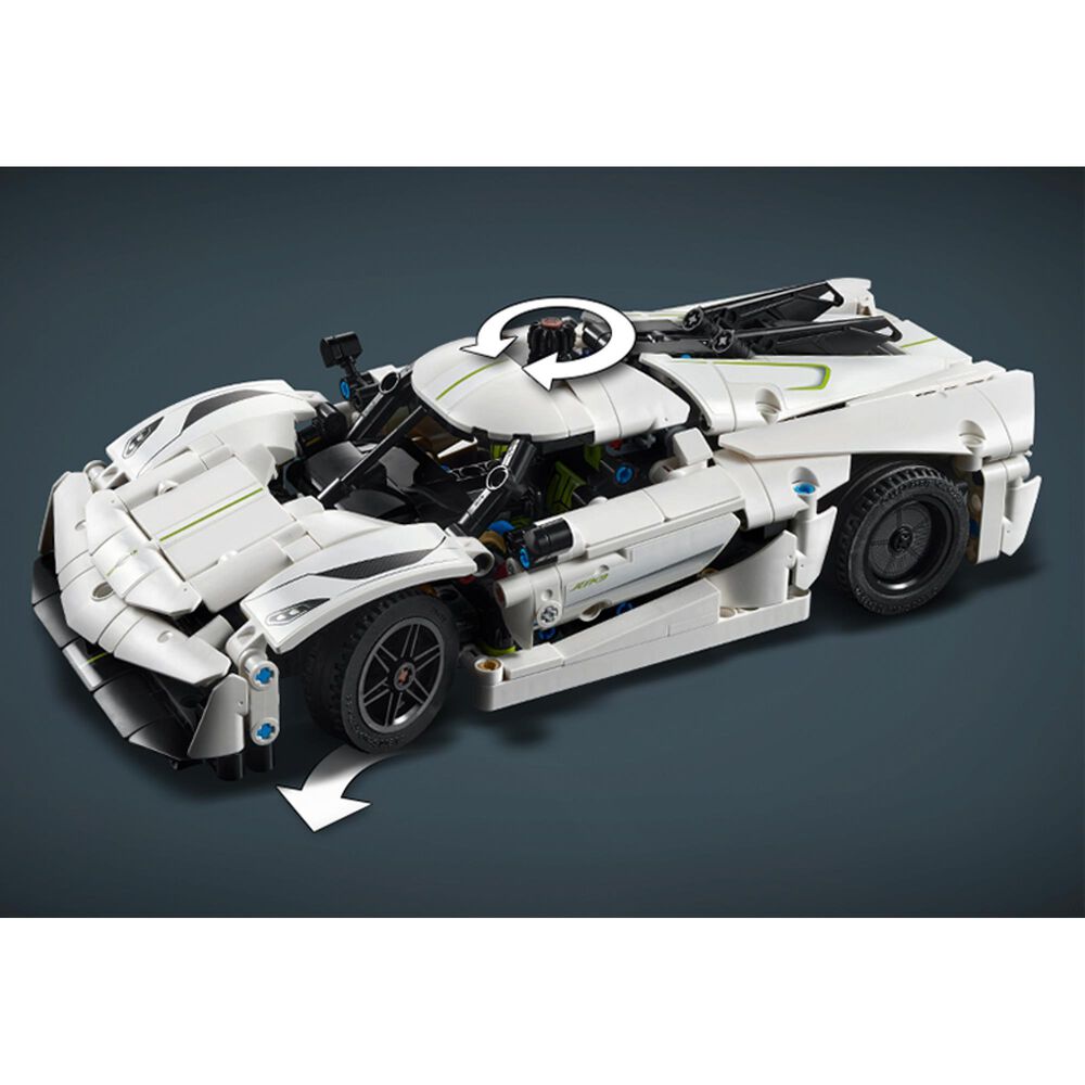 LEGO Technic Koenigsegg Jesko absolut white hypercar toy, , large