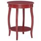 Linon Home Decor Rainbow Round Side Table in Red, , large