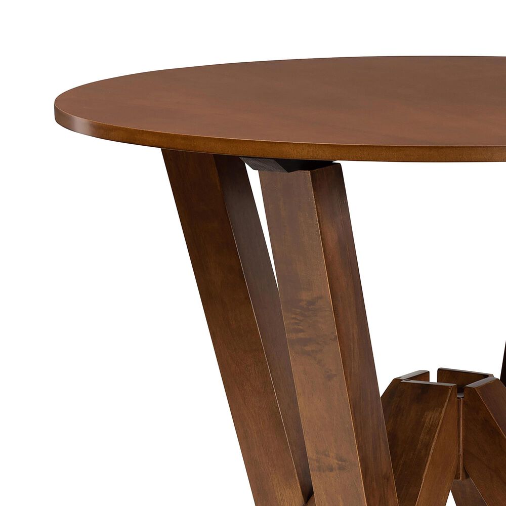 Baxton Studio Ariane 5-Piece Dining Set in Grey/Walnut Brown, , large
