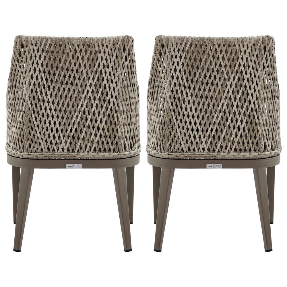 Blue River Silvana Outdoor Dining Chair with Beige Cushion in Gray (Set of 2), , large