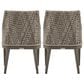 Blue River Silvana Outdoor Dining Chair with Beige Cushion in Gray (Set of 2), , large